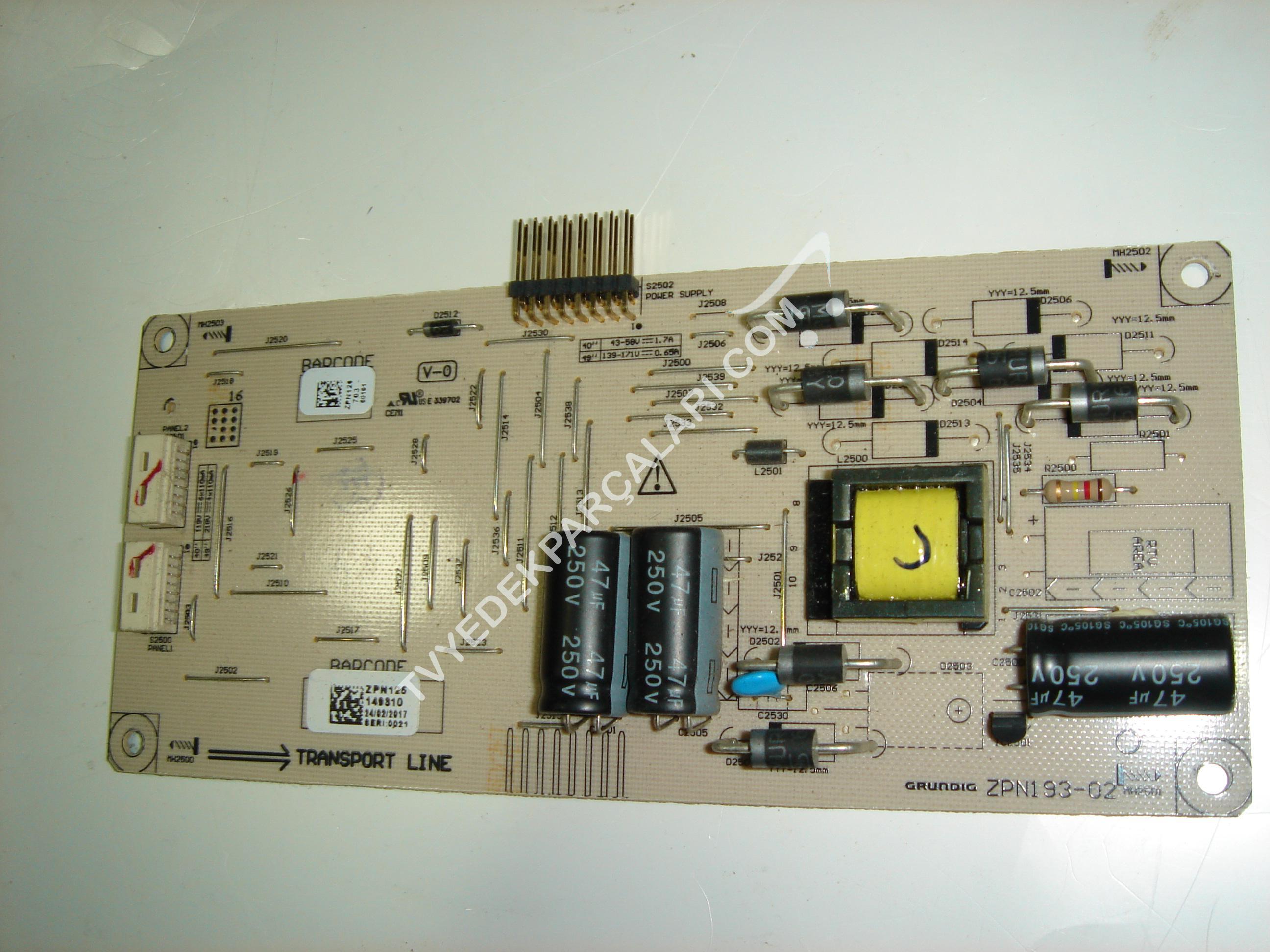 ZPN193-02 , ZPN120 ,703,60101,ZPN125 ,149310 , LED DRİVER BOARD Tv