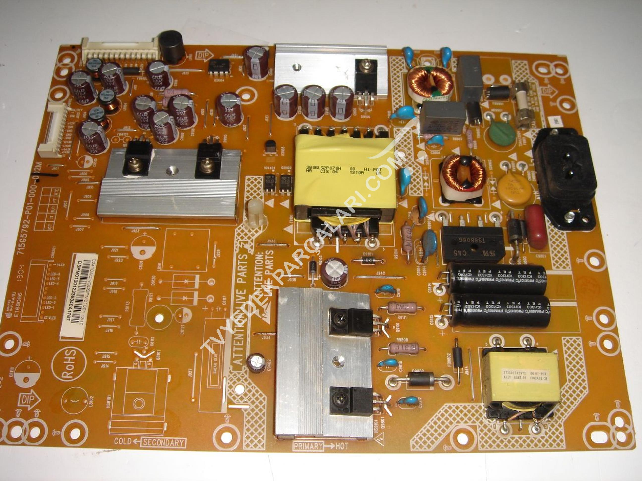 Carte D'alimentation Philips 715G5792-P01-000-002M – Pour 40PFL4528H/12